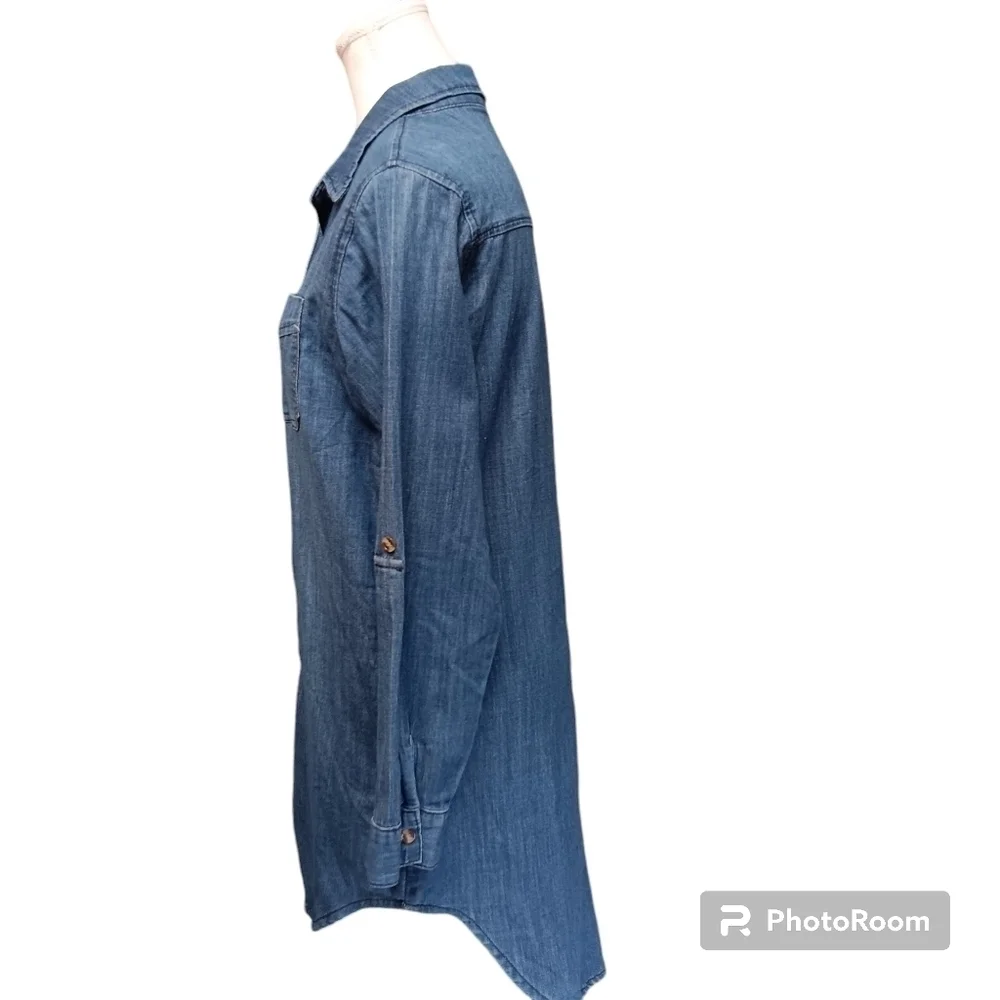 Judy Blue Denim Shirt Dress Women's Size S - Picture 3 of 7